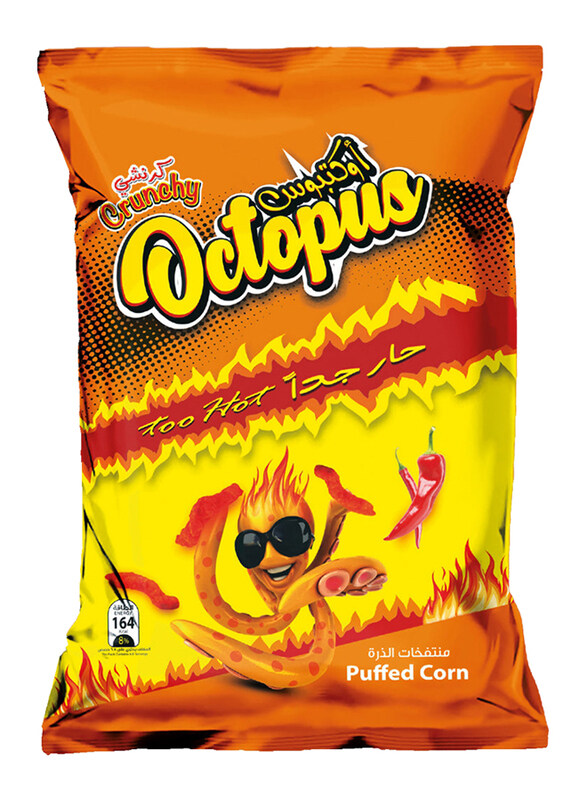 

Octopus Puffed Corn Chips Too Hot, 200g