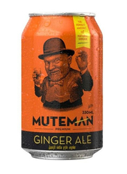 Muteman Ginger Ale Premium Carbonated Soft Drink, 330ml