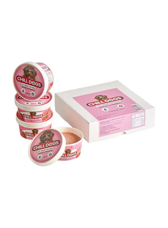 

Chill Dogs Swirlin' Strawberry Cup Ice Cream for Dogs, 4 x 130ml