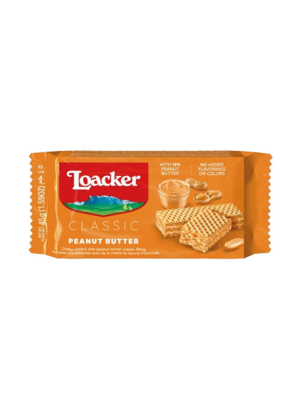 

Loacker Classic Peanut Butter Crispy Wafers, 45g