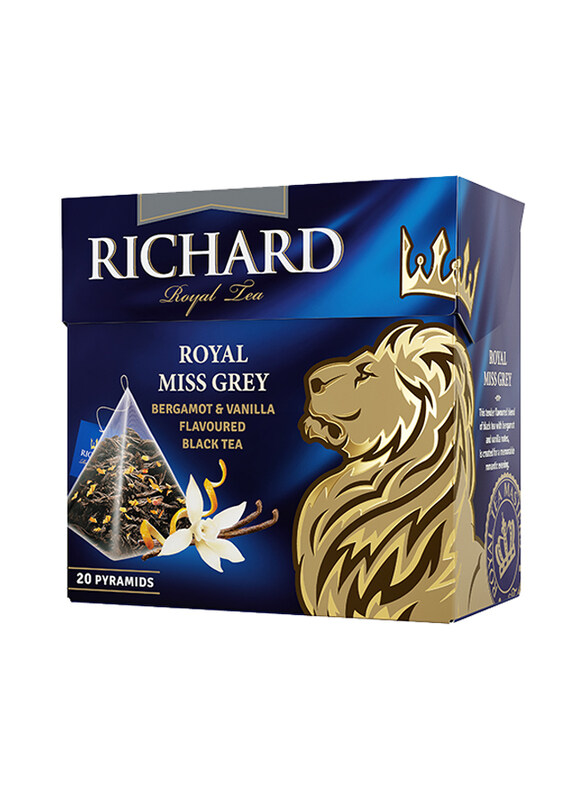 

Richard Royal Miss Grey, Flavored Black Tea in Pyramids, 20 x 1.7gm