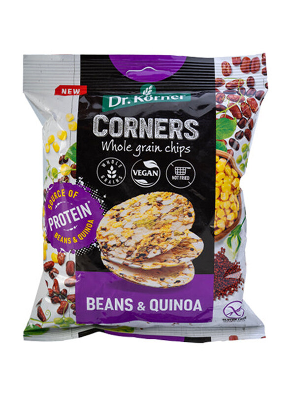 

Dr.Korner Wholegrain Corn & Rice Chips with Peas, Beans and Quinoa, 50g