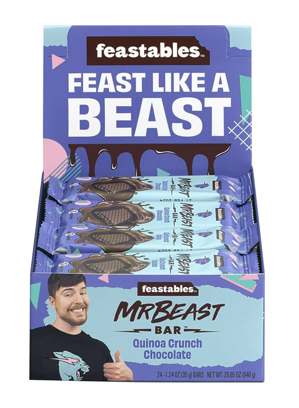 

MrBeast Feastables Quinoa Crunch Chocolate Bar, 24 x 35g