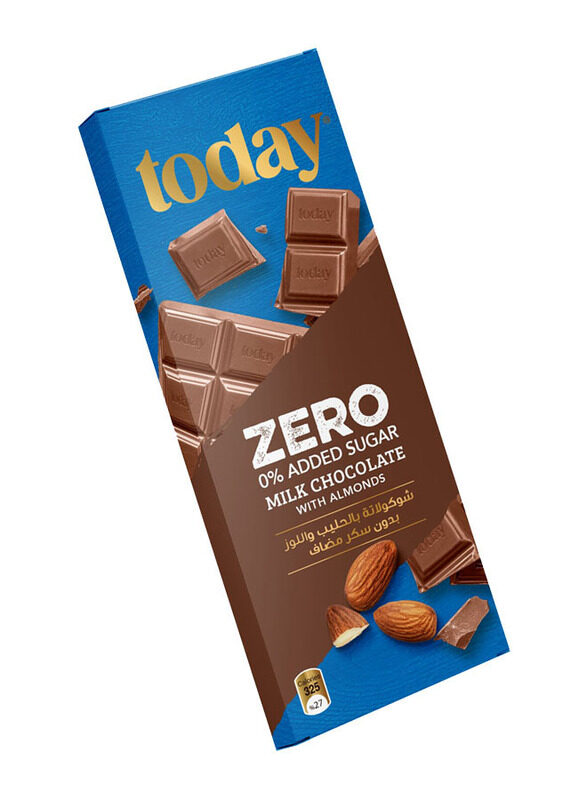 

Today Zero% Added Sugar Milk Chocolate with Almond, 65g