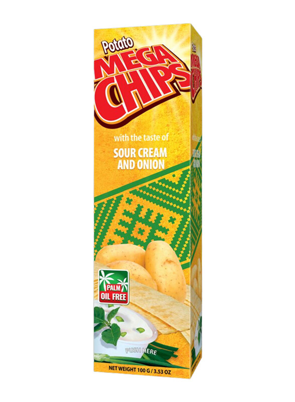 

Mega Chips Potato with The Taste of Sour Cream and Onion, 100g