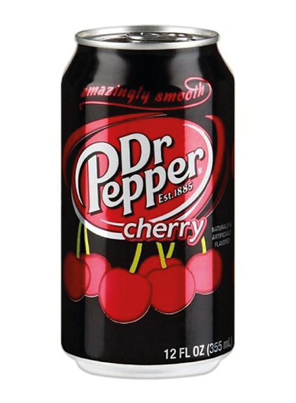 Dr. Pepper Cherry Carbonated Soft Drink Can, 355ml