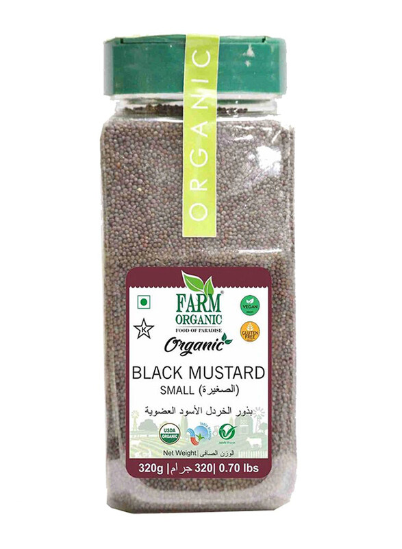 

Farm Organic Gluten Free Small Black Mustard Seeds, 320g