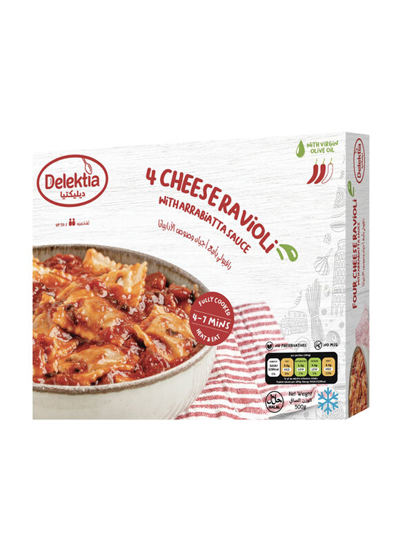 

Delektia Four Cheese Ravioli with Arabiatta Sauce Frozen Meal, 500g