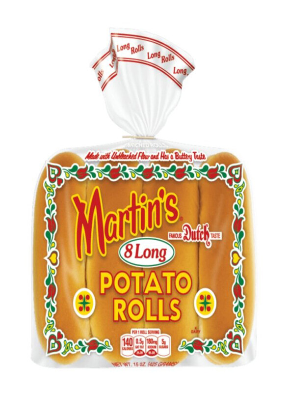 

Martin's Long Hotdog Potato 8 Long Rolls, 5.5-inch, 425g