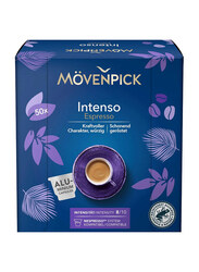 Movenpick Intenso Espresso Nespresso Compatible Aluminum Capsules Intensity 8/10, 50 Capsules, 275g