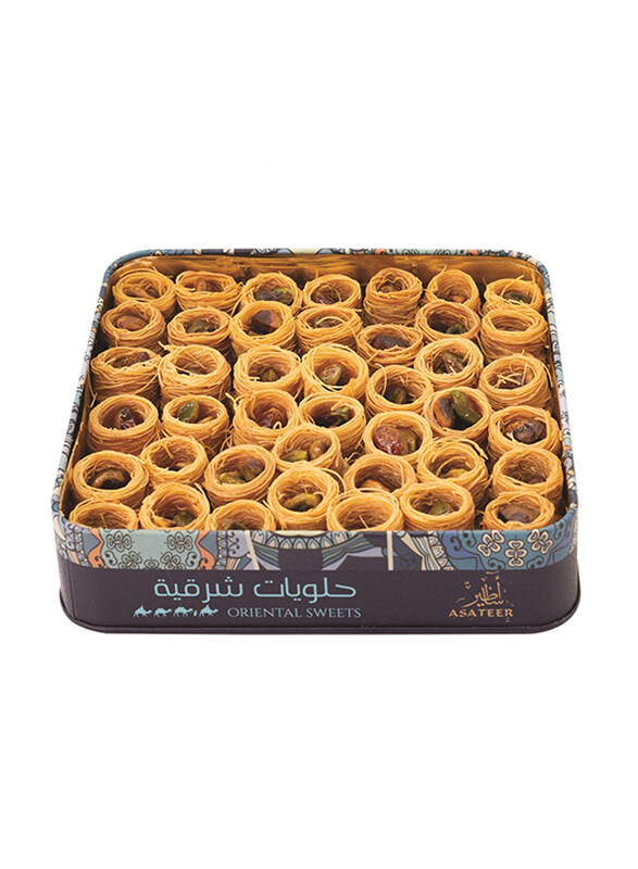 

Asateer Bilbolnest Baklawa in Square Tin Can, 220g