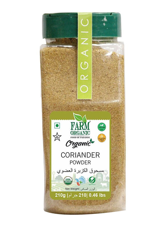 

Farm Organic Gluten Free Coriander Powder, 210g