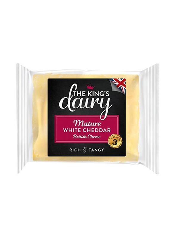 The King's Dairy Mature White Cheddar Cheese, 200g