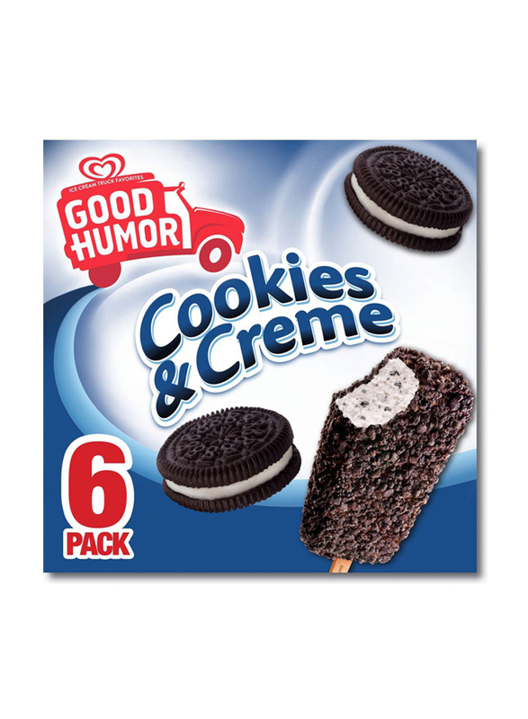 Good Humor Cookies & Creme Bar, 6 Piece