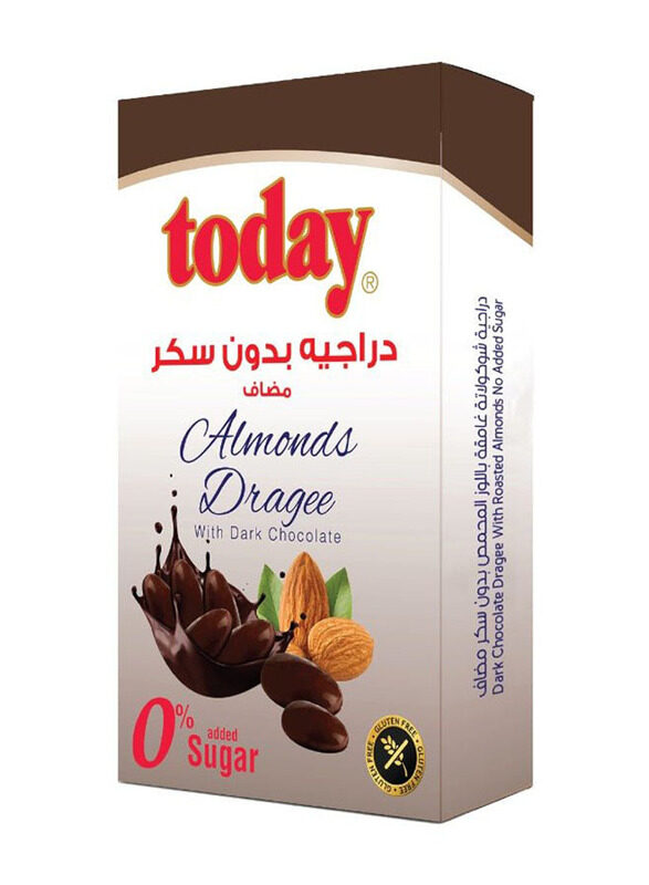 

Today Dragee Zero Sugar Added Dark Chocolate with Almond, 60g