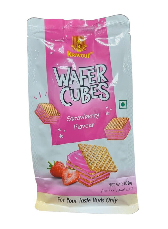 

Kravour Strawberry Wafer Cubes, 100g