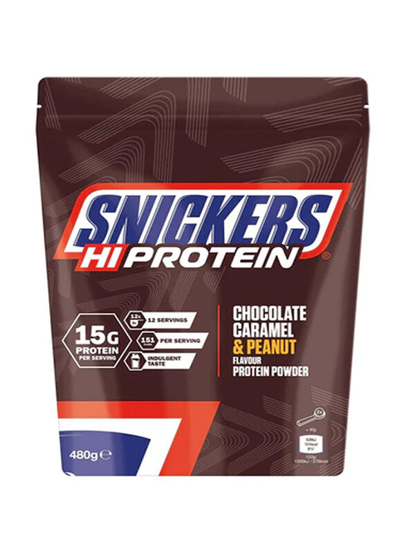 

Snickers Hi-Protein Powder, Chocolate Caramel & Peanut, 480gm