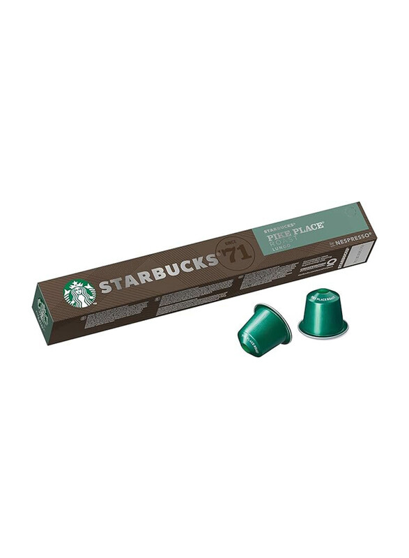 Starbucks Pike Place Roast By Nespresso Coffee Pods, 10 Capsules, 53g