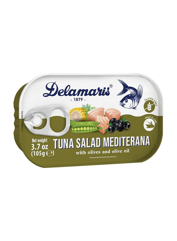 

Delamaris Tuna Salad Mediterana with Olives & Oil, 105g