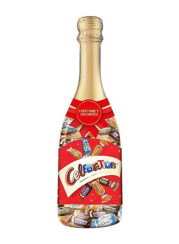 

Celebrations Christmas Gift Champagne Bottle Chocolate Candy Bars, 312g