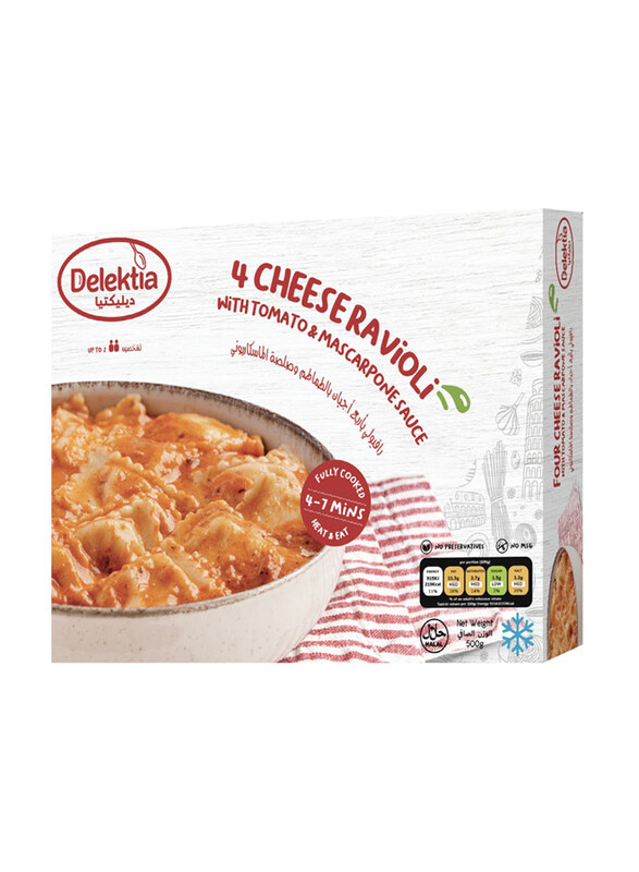 

Delektia Four Cheese Ravioli with Mascarpone Frozen Meal, 500g