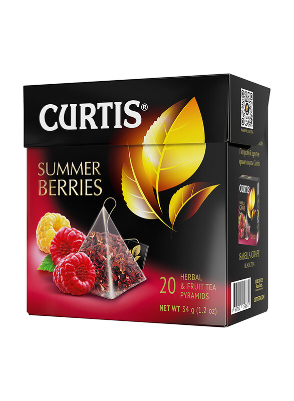 

Curtis Summer Berries Flavoured Fruit Herbal Tea in Pyramid, 20 Tea Bags