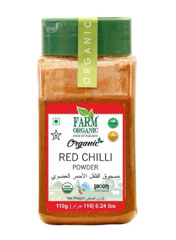 

Farm Organic Gluten Free Red Chili Powder, 110g