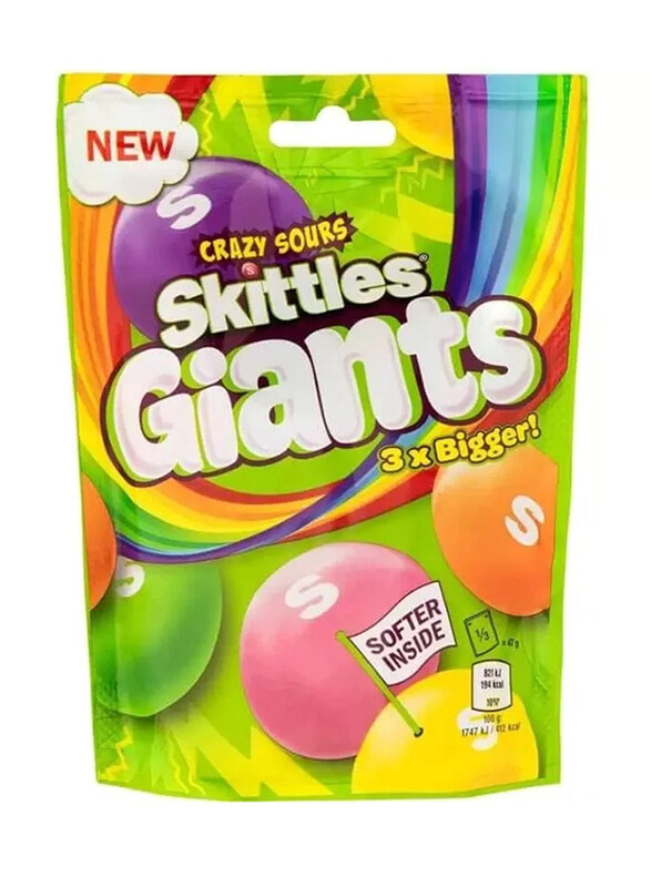 

Skittles Giants Crazy Sours Candy, 141g
