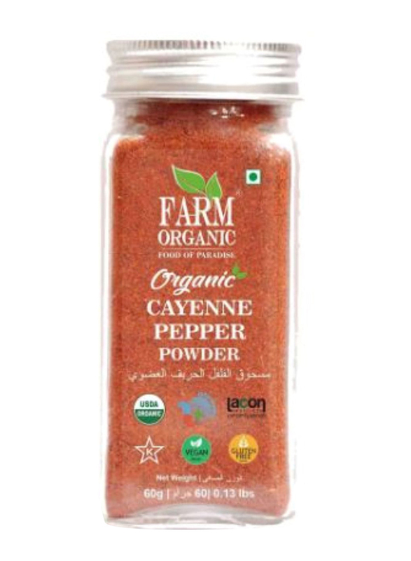 

Farm Organic Gluten Free Cayenne Pepper Powder, 60g