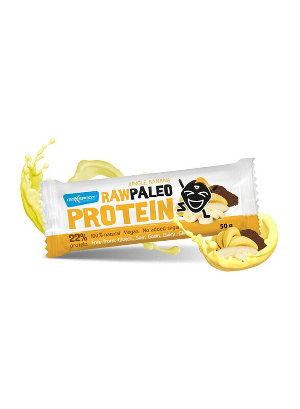 

Maxsport Raw Paleo Protein Bar, 50gm, Jungle Banana