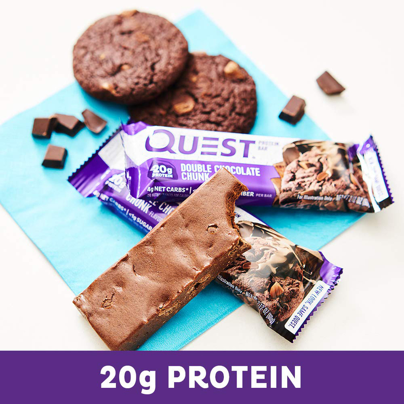Quest Nutrition Double Chocolate Chunk Protein Bar, 60g