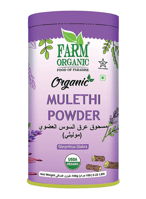 Farm Organic Gluten Free Licorice Powder (Mulethi), 100g