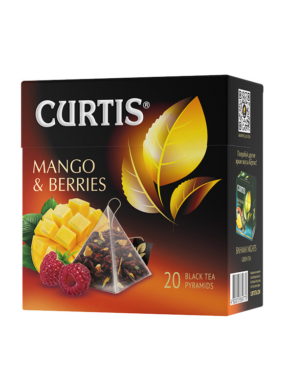 

Curtis Mango & Berries Flavored Black Tea in Pyramid, 20 Tea Bags