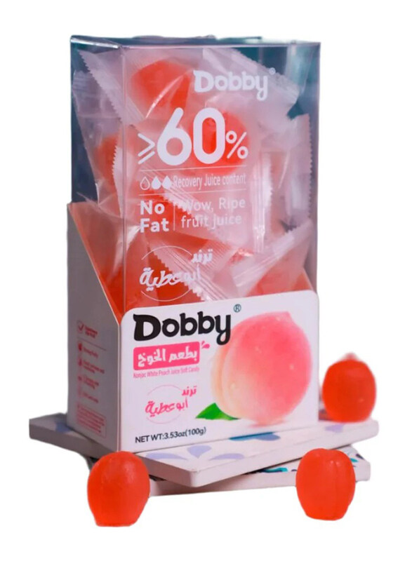 

Dobby Konjac Gummy Soft Candy with White Peach Juice, 100g