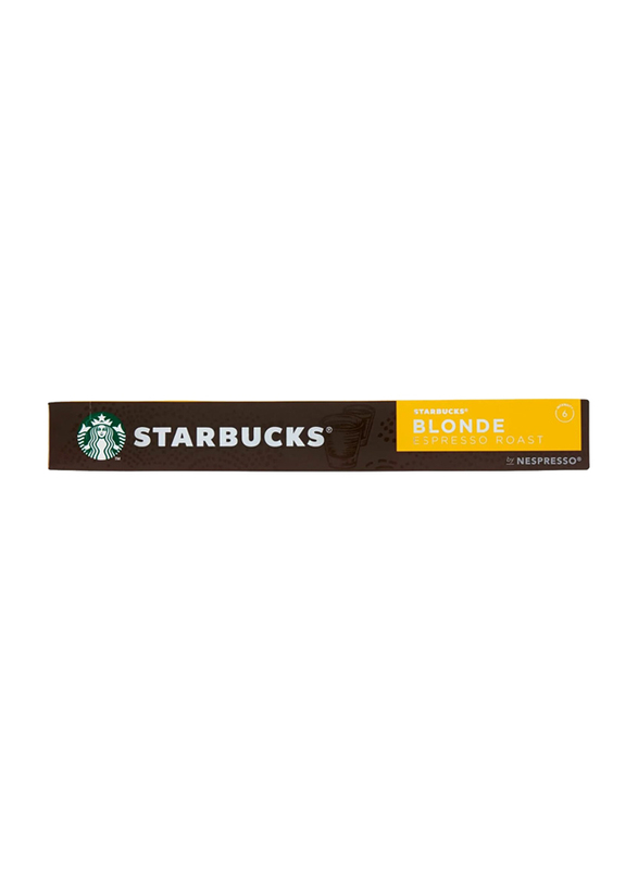 Starbucks Blonde Espresso Roast By Nespresso Coffee Pods, 10 Capsules, 53g