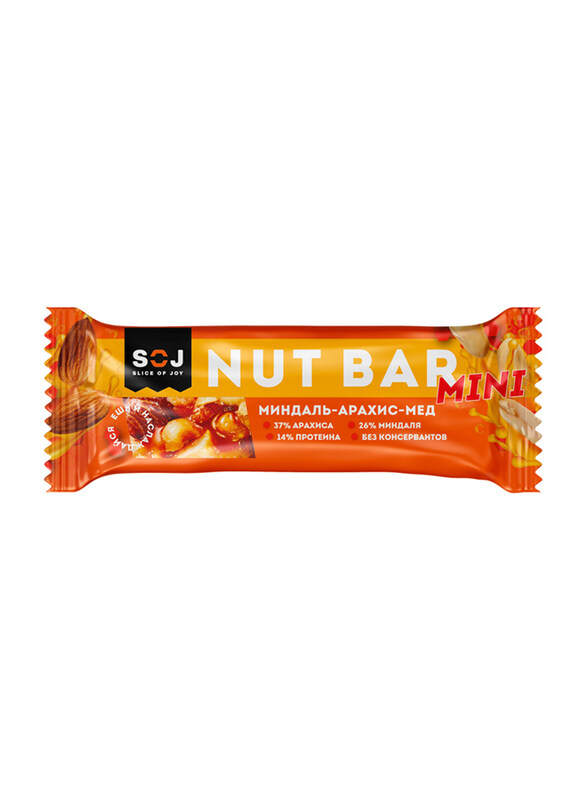 

SOJ Nut Bar Almond Peanut & Honey, 30g