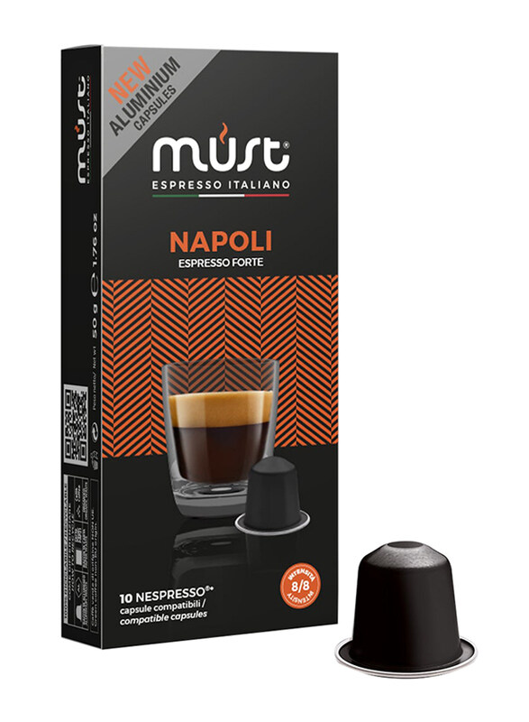 

Must Espresso Italiano Napoli Coffee, 10 Capsules, 55g