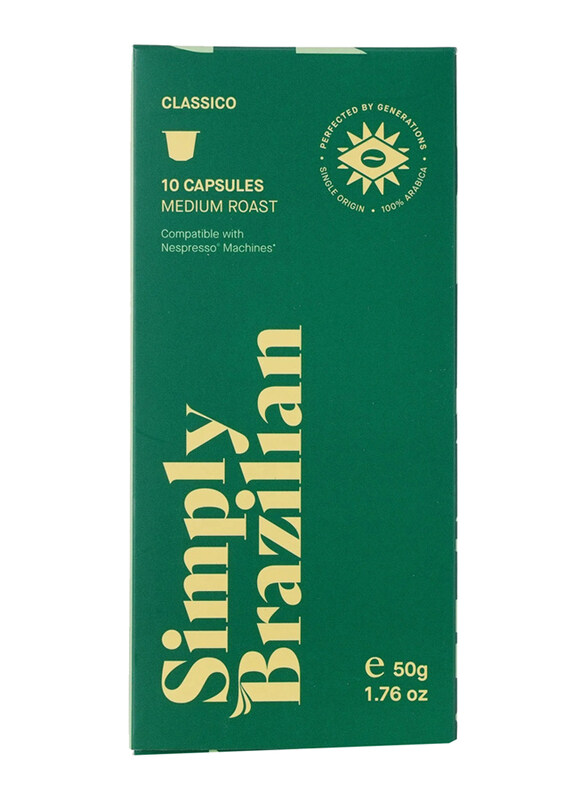 

Simply Brazilian Medium Roast Classico Ground Coffee Capsule, 50g
