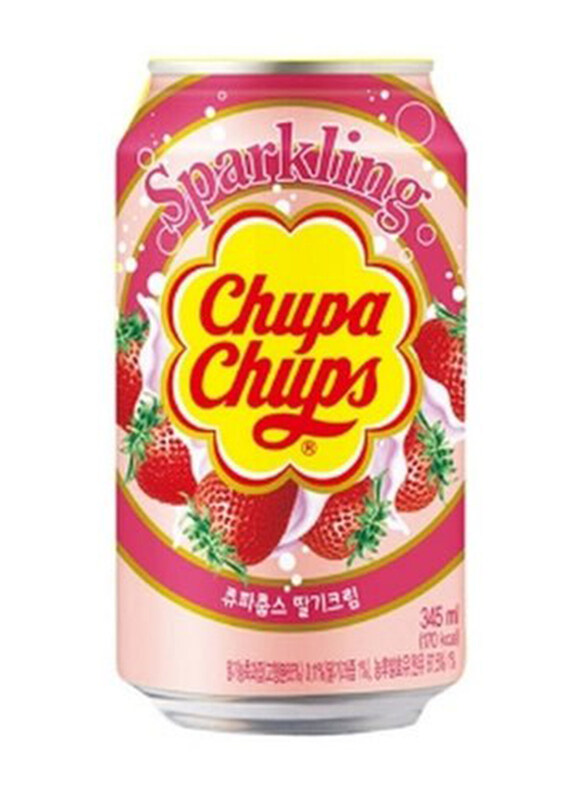 

Chupa Chups Strawberry Milk Sparking Soda, 345ml