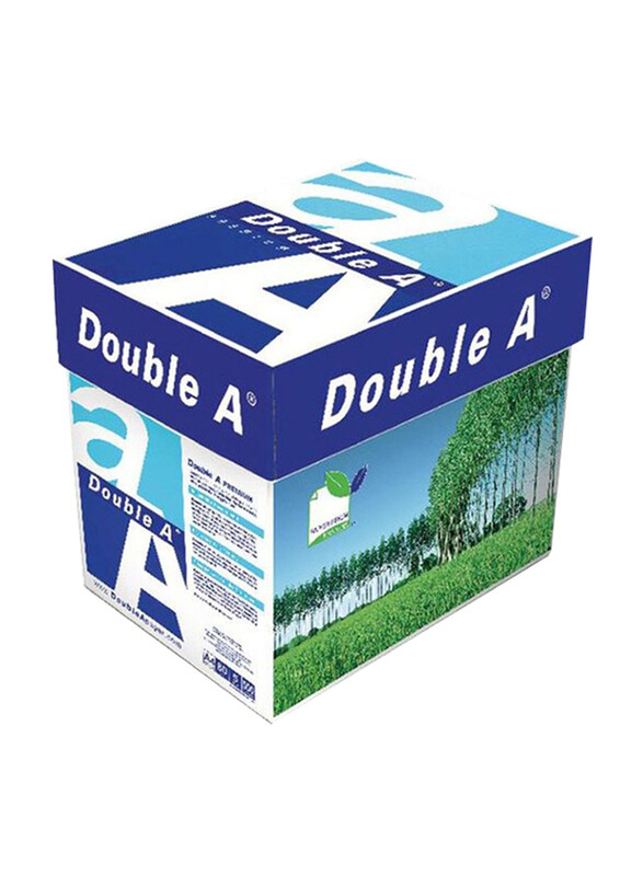 

Double A Premium Printer Paper, 5 x 500 Sheets, 80 GSM, A4 Size