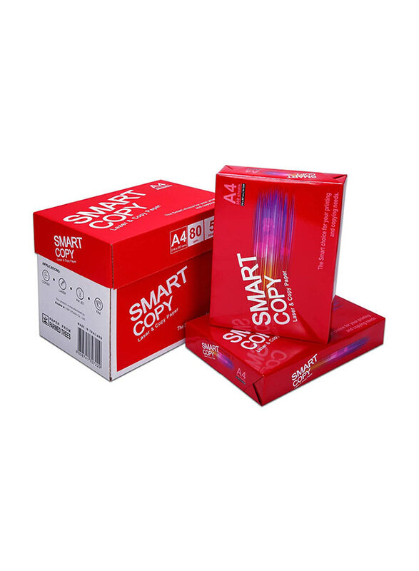 

Smart Copy Laser & Copy Paper Set, 5 x 500 Sheets, 80 GSM, A4 Size