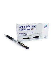 Double A 12-Piece Silk Gel Pen Set, 0.7mm, Black