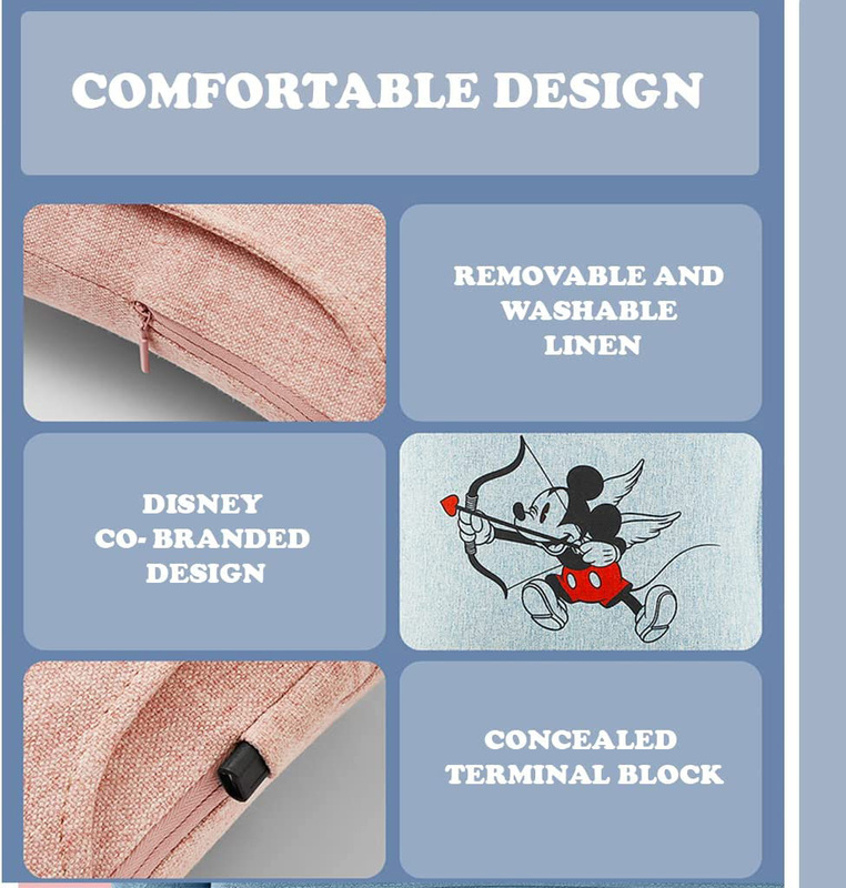 Rotai Disney Co- Branded Multi Function Kneading Massage Pillow, Pink