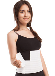 Mums & Bumps Gabrialla Breathable Medium Support Abdominal Binder, White, Extra Large