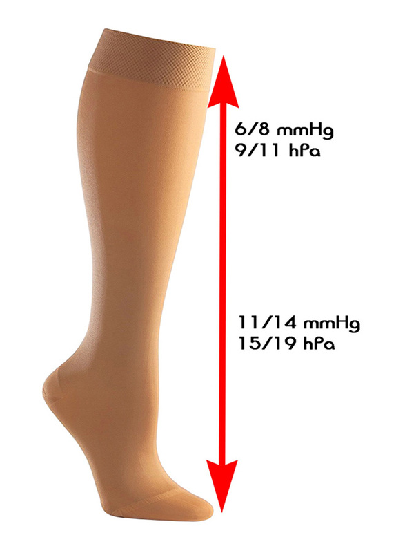 Mums & Bumps Mamsy Compression Knee Socks, Nude, Medium