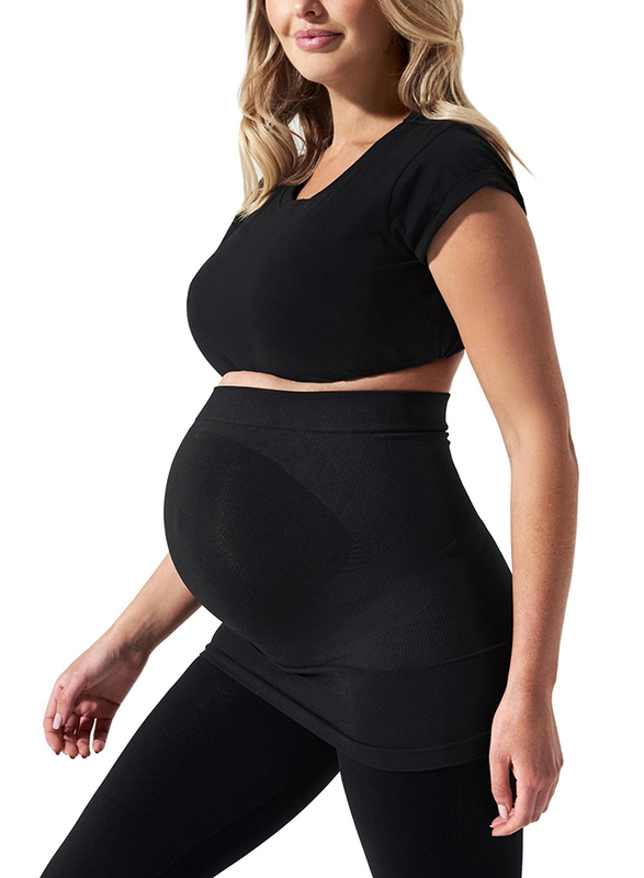 Mums & Bumps Blanqi Maternity Built-in Support Bellyband, Black, Small/Medium