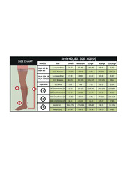 Mums & Bumps Gabrialla Strong Compression Microfiber Open Toe Thigh Highs, Beige, Large