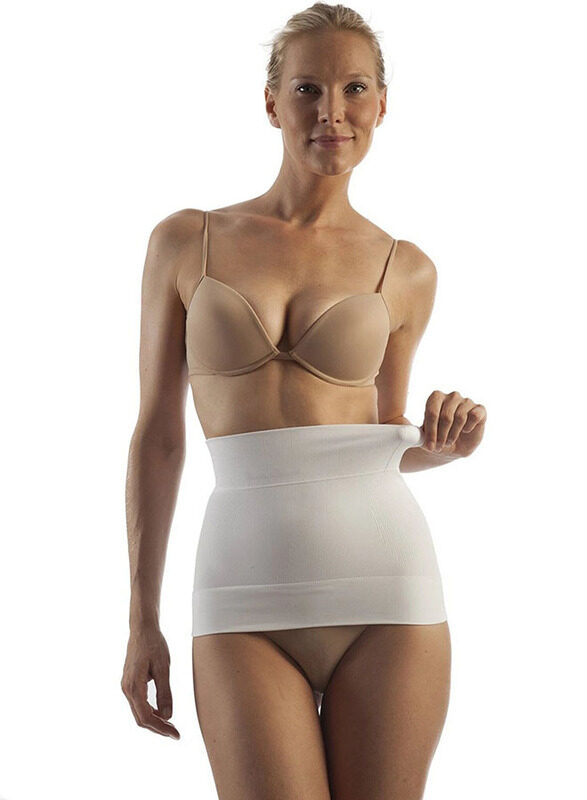 

Mums & Bumps Gabrialla Seamless Milk-Fiber Body Shaping Abdominal Binder, Ivory, Large