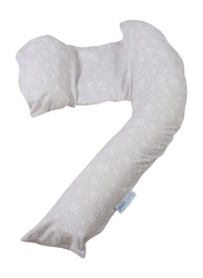 Mums & Bumps Dreamgenii Floral Printed Pregnancy, Support & Feeding Pillow, Grey