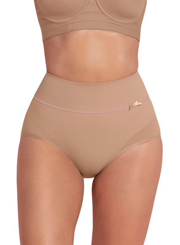 Mums & Bumps Leonisa High-Waisted Classic Smoothing Brief, Nude Beige, Extra Large